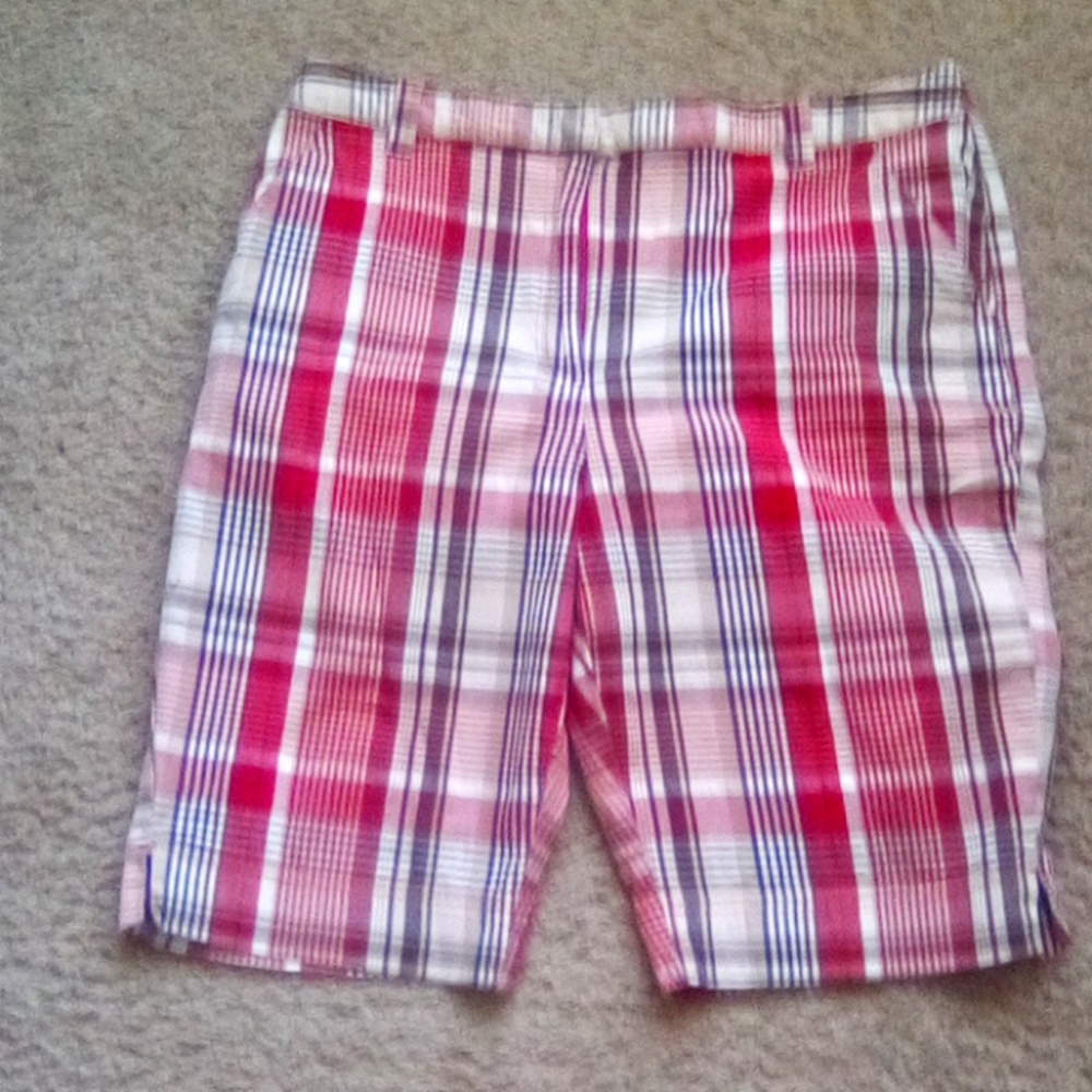 Kim Rogers Woman Plaid regular Fit Casual Short Pant Size 12